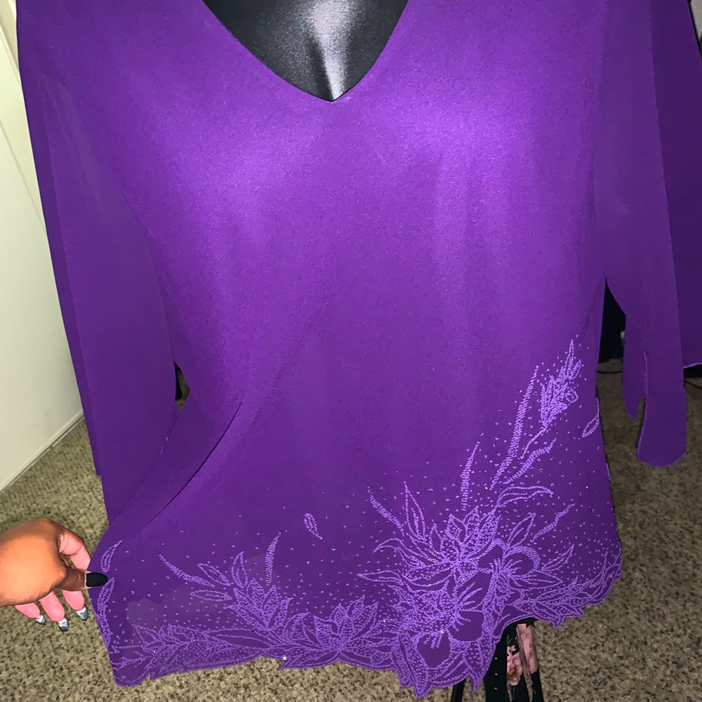 PURPLE BLOUSE 3X